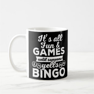 Bingo Yells Funny Bingo Caller Outfit Bingo Playe Kaffemugg