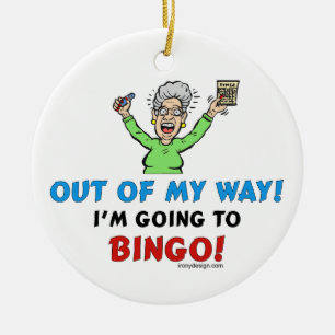 Bingoälskare Julgransprydnad Keramik