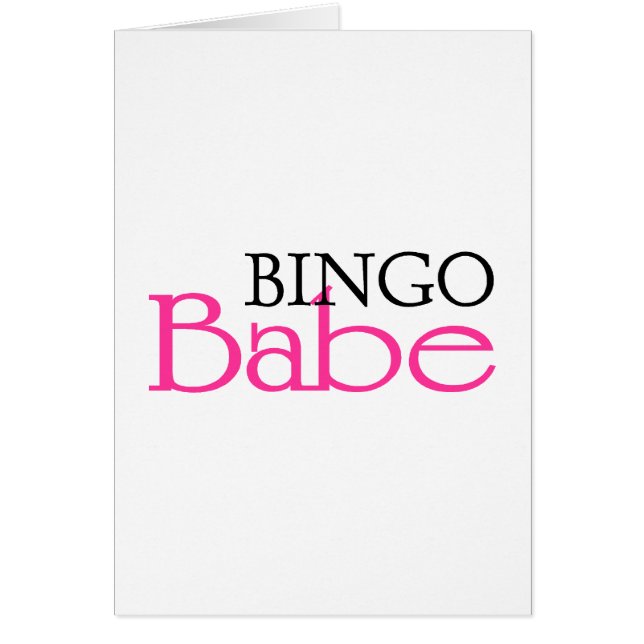 BingoBabe Hälsningskort (Framsidan)
