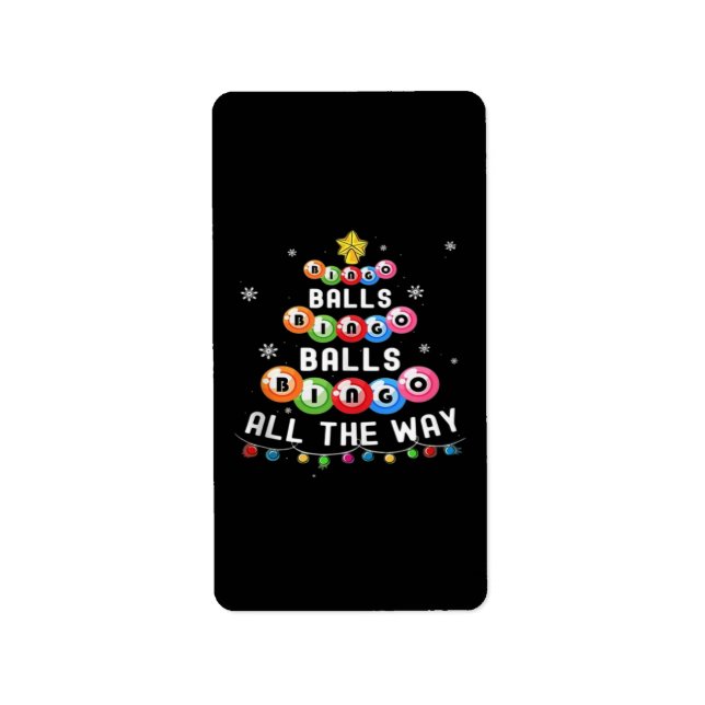 Bingobollar Bingo hela vägen  Adressetikett (Framsidan)