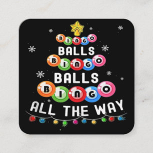 Bingobollar Bingo hela vägen Fyrkantigt Visitkort