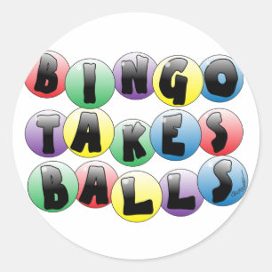 Bingobollar Runt Klistermärke