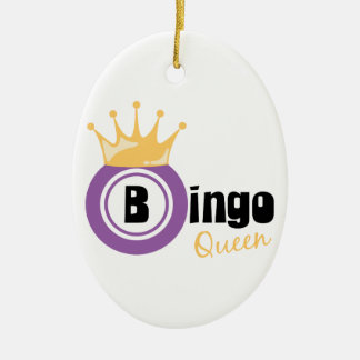 Bingodrottning Julgransprydnad Keramik