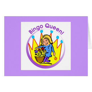 Bingodrottning - öppet meddelande hälsningskort