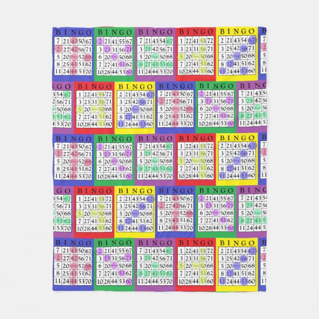 BINGOEN Cards den färgrika lyckliga filten Fleecefilt (Framsidan)