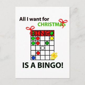 BINGOEN önskar jag en bingo för jul Helg Vykort