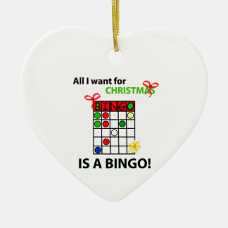 BINGOEN önskar jag en bingo för jul Julgransprydnad Keramik