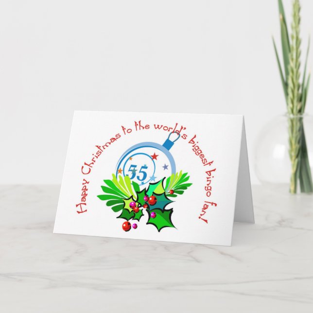 Bingofläkt julkort helgkort (Framsida)
