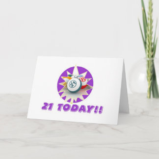 Bingokort - 21st födelsedag kort