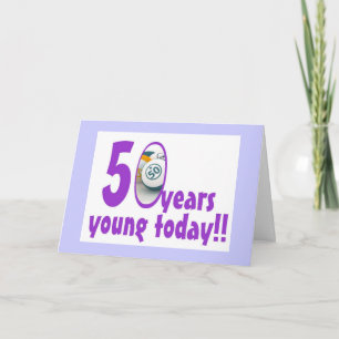 Bingokort - 50th födelsedag kort