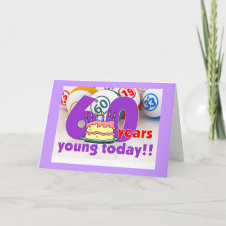 Bingokort - 60th födelsedag kort