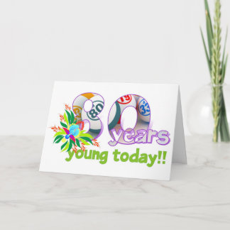 Bingokort - 80th födelsedag kort