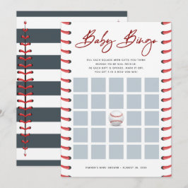 Bingokort för babyskor | Baseball Inbjudningar