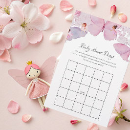Bingokort för babyskor - mejeritema i Rosa