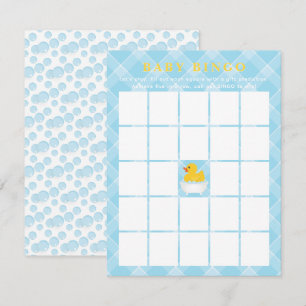 Bingokort för Rubber Anka Baby Shower Bingo Card   Anteckningskort