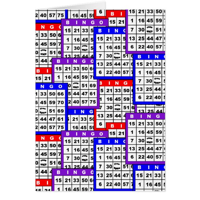 Bingokort Hälsningskort (Framsidan)