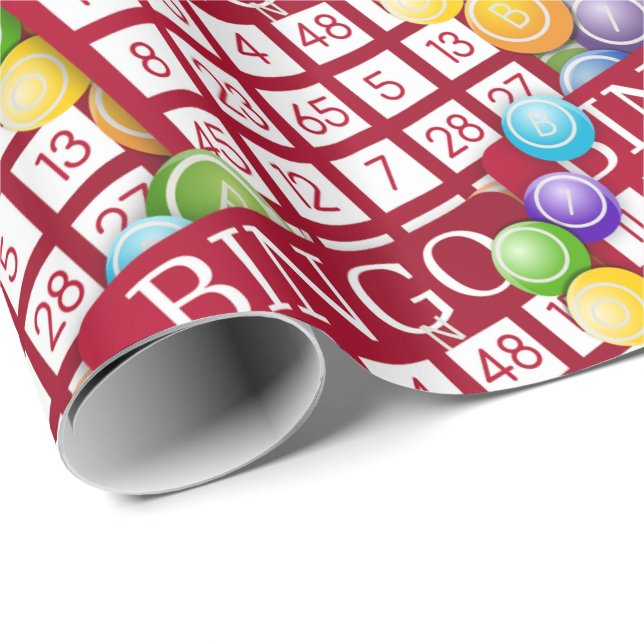 Bingokort och Bingo Bollar - stor utskrift Presentpapper (Rullad Hörn)