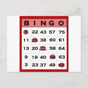 bingokort vykort