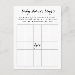 Bingokortets vykort för elegant babykläder