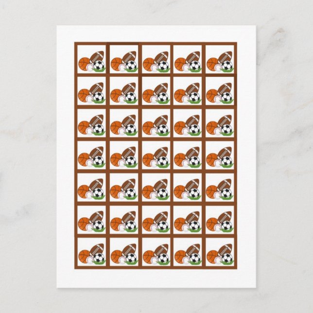 Bingokortmarkörer All-star Röda Vykort (Framsida)