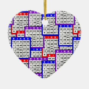 Bingokortmönster Julgransprydnad Keramik