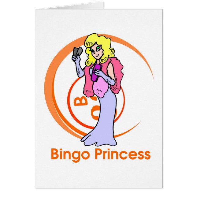 BingoPrincess - öppet meddelande Hälsningskort (Framsidan)