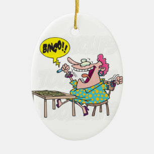 Bingoträdprydnad Julgransprydnad Keramik