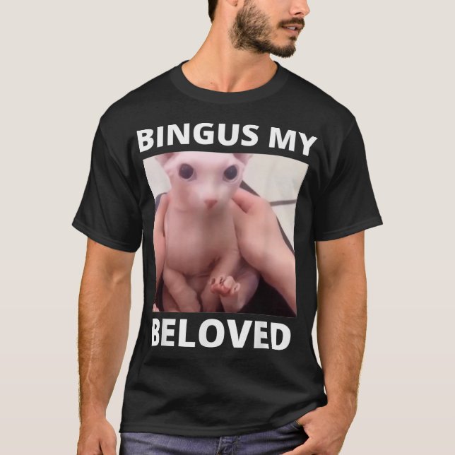 Bingus kallar min heliga sfinxkatt t shirt (Framsida)