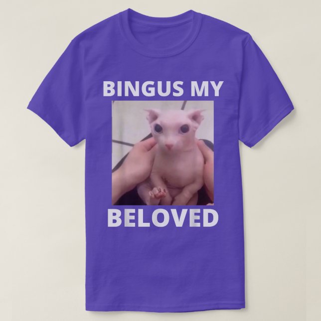 Bingus kallar min nära, hairless Sphin Sphyn  T Shirt (Design framsida)
