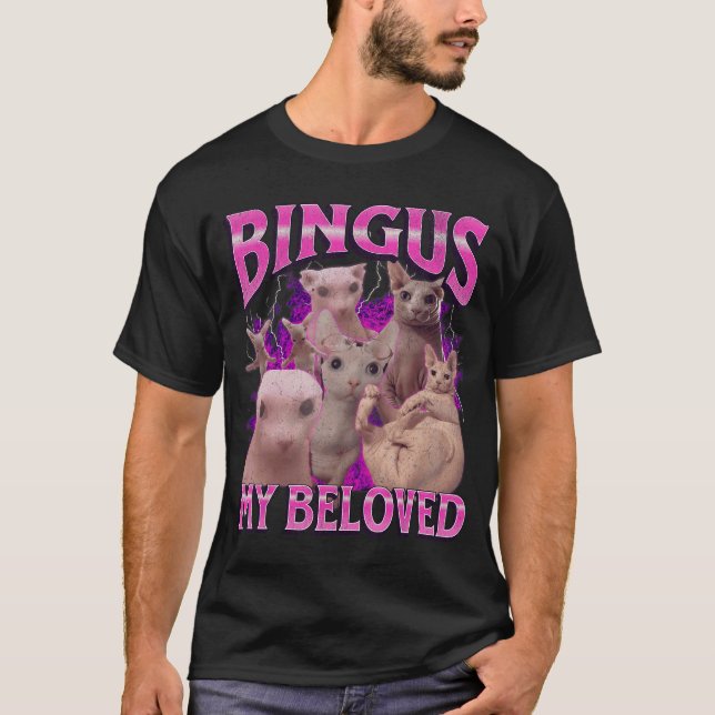 Bingus Min Älskade Roliga Sphin Katt Meme Bootleg  T Shirt (Framsida)