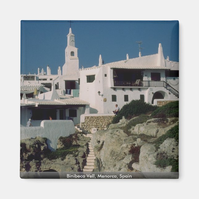 Binibeca Vell, Menorca, Spanien Magnet (Framsidan)
