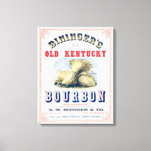 Biningers gamla Kentucky Bourbon 1849-reserv. Canvastryck