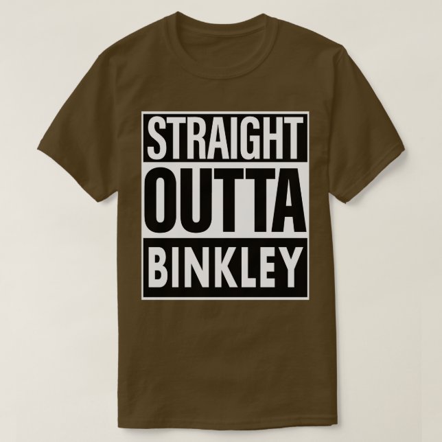 Binkley Namn Rak Outta Binkley T Shirt (Design framsida)