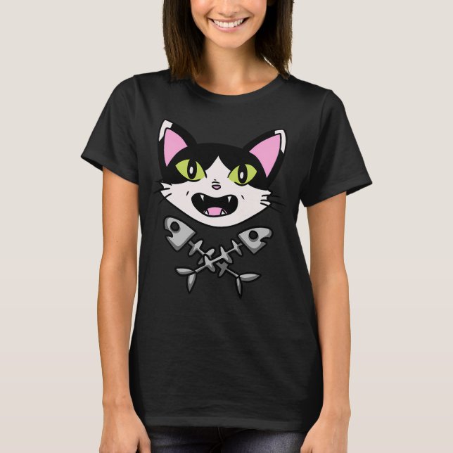 Binky och kors-fiskben t shirt (Framsida)