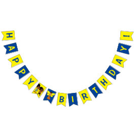 Bino och Fino Birthday Text Bunting Flaggor-bander Vimplar