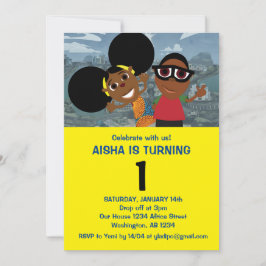 Bino och Fino Födelsedagsfest inbjudan