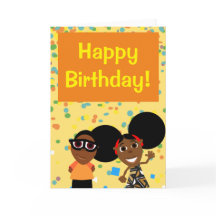 Bino- och Fino-födelsedagskortkonfetti