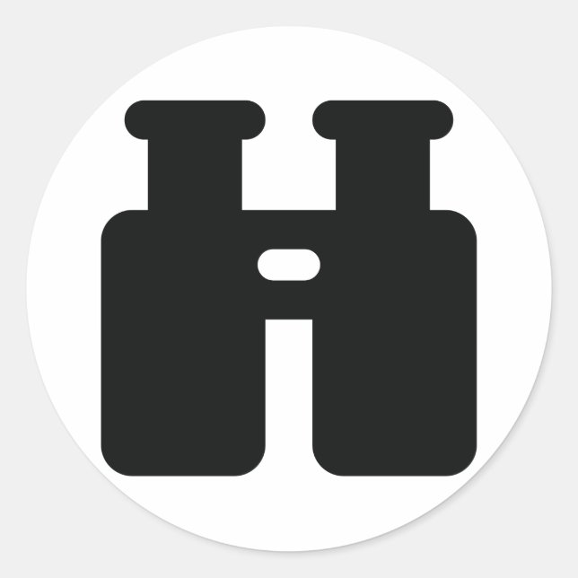 Binokulära Runt Klistermärke (Framsida)