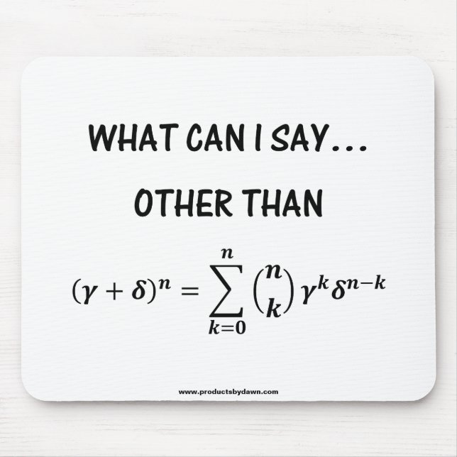 Binomial Theorem Mousepad Musmatta (Framsidan)