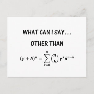 Binomial Theorem-vykort Vykort