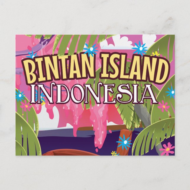 Bintan Island Indonesien resereseaffisch Vykort (Framsida)
