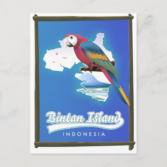 Bintan ön Indonesien reskarta Inbjudan Vykort (Framsida)