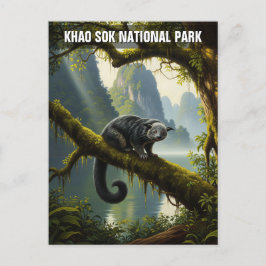 Binturong i Khao Sok nationalpark Thailand Vykort
