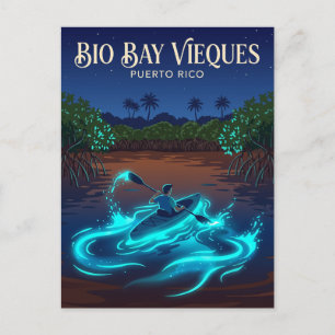 Bio Bay i Mosquito Bay Puerto Rico Vykort