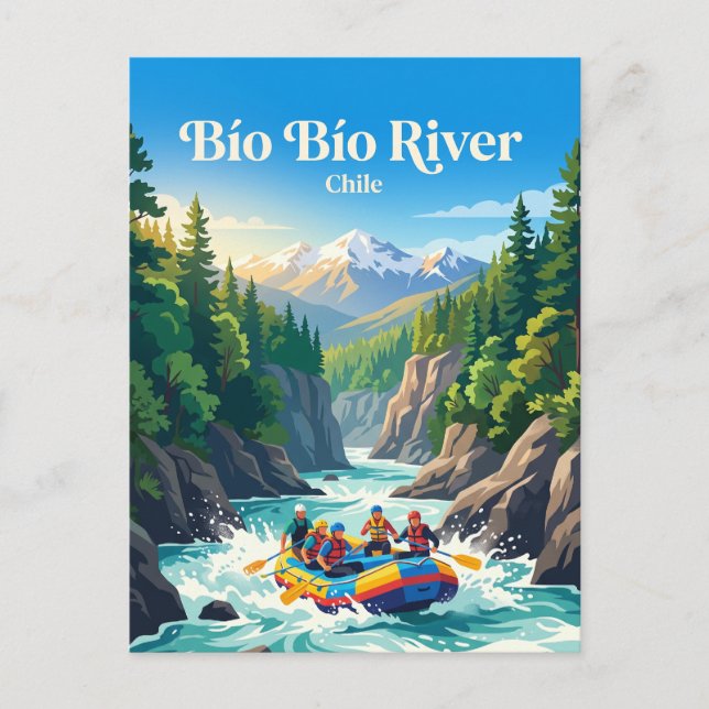 Bío Bío-floden Chile Vykort (Framsida)