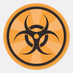 Bio-Fara - orange Runt Klistermärke