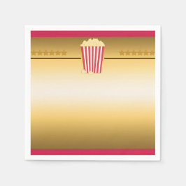 Bio Film Popcorn Biljett Födelsedagsfest Pappersservett