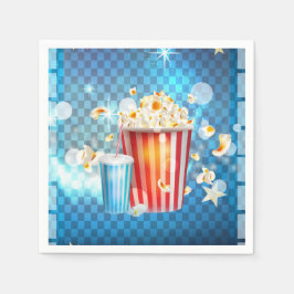 Bio Filmer Filmkväll Popcorn Läskkalas Party Pappersservett