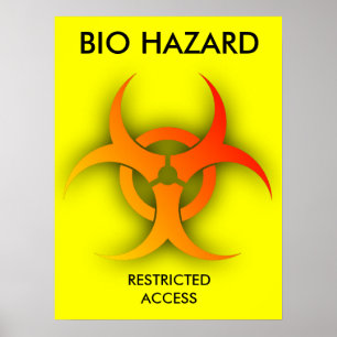 Bio Hazard Roligt Affischtryck Humor Poster