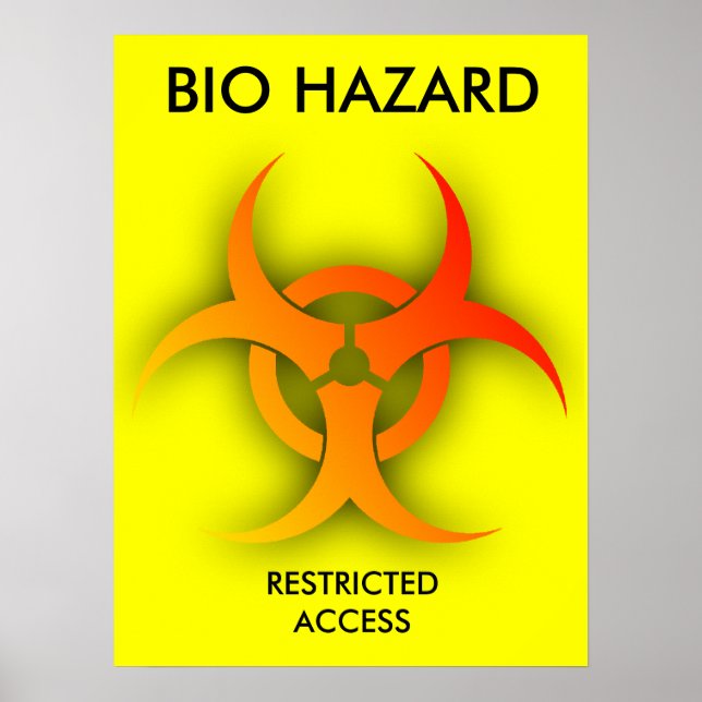 Bio Hazard Roligt Affischtryck Humor Poster (Framsidan)